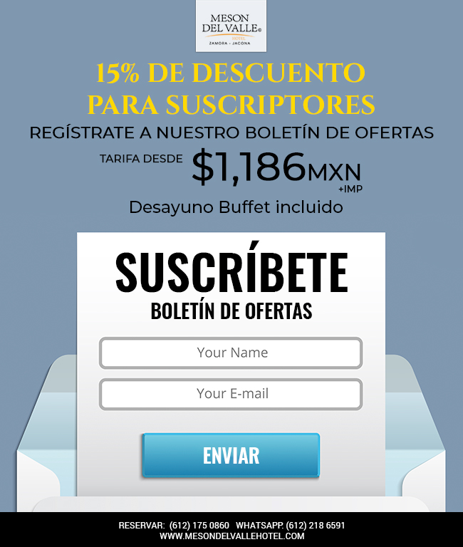 Oferta Hospedaje Hotel Mesón del Valle